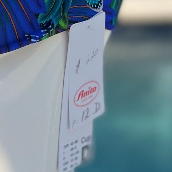 ‼️SALE ‼️ New Anita Rosa Faia Hermine Blue Bikini Set Size 12 / 38D - Picture 12 of 13